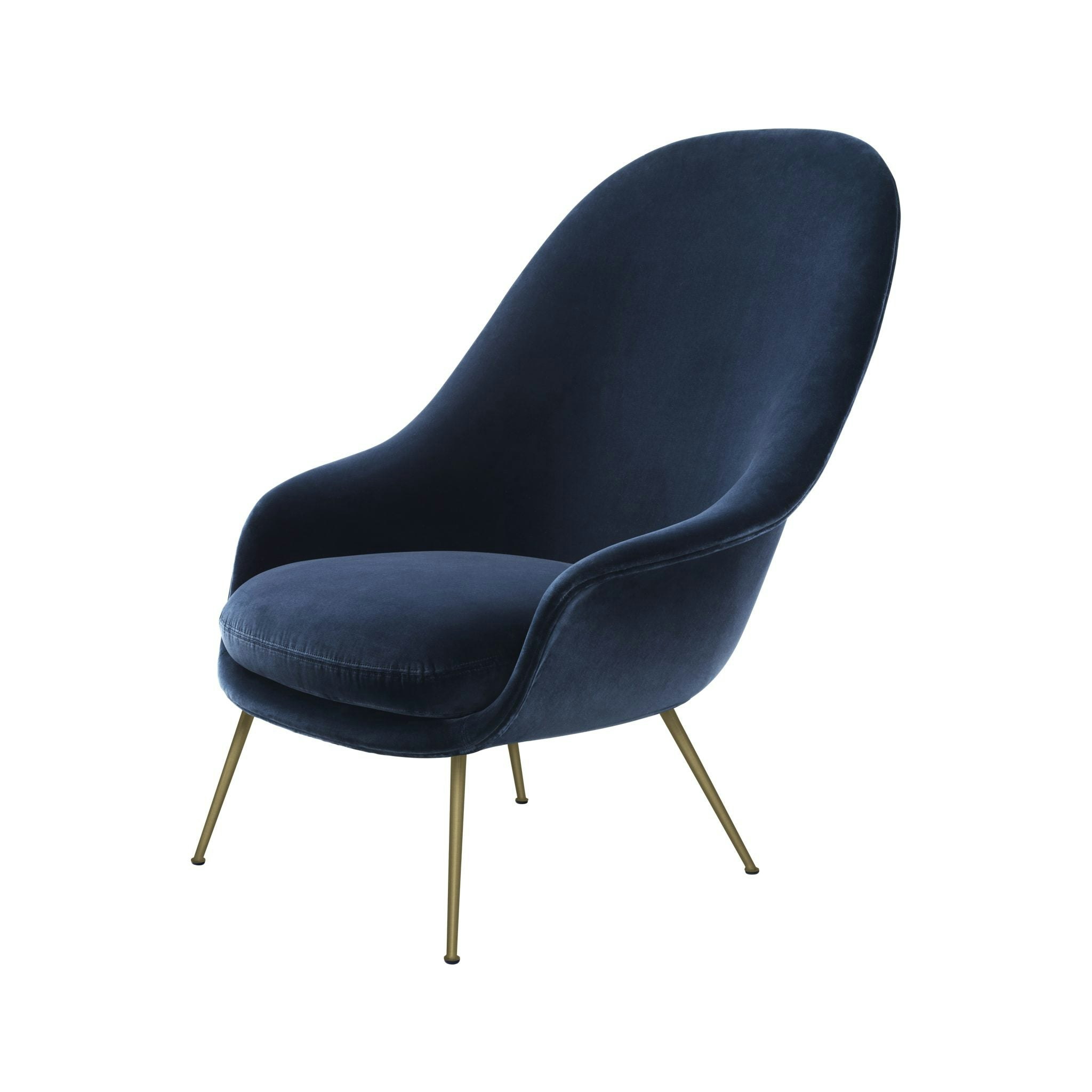 Bat Lounge Chair High Back Conic Base by Gubi