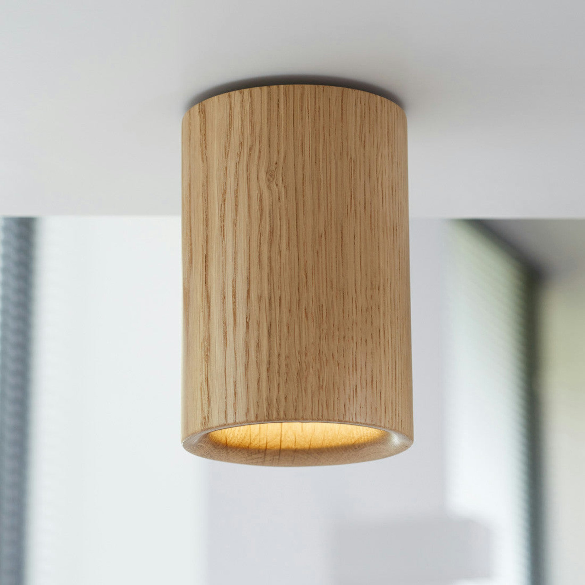 Solid Downlight Cylinder - Wood by Terence Woodgate