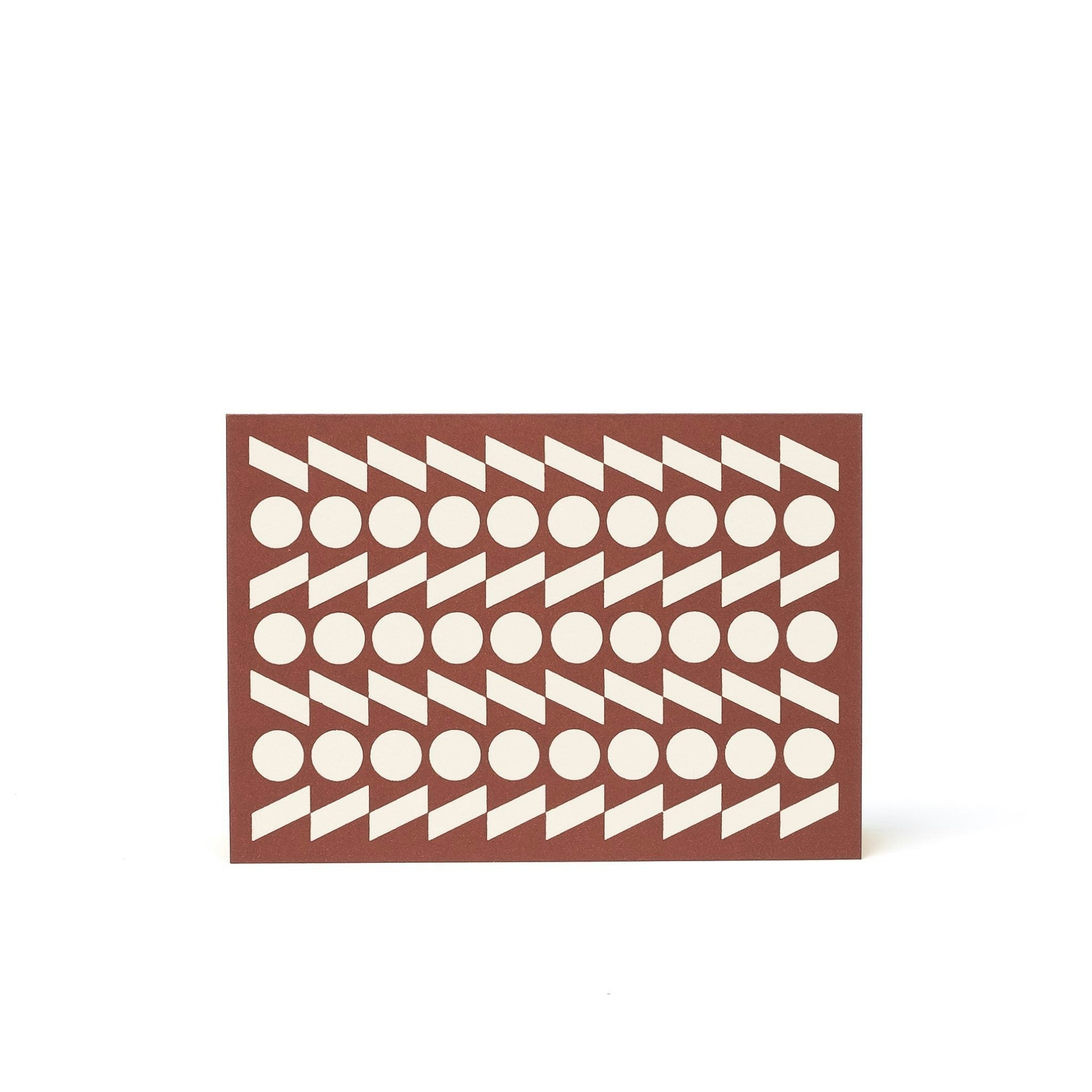 Rhythm Letterpress Card in Terracotta by Esme Winter