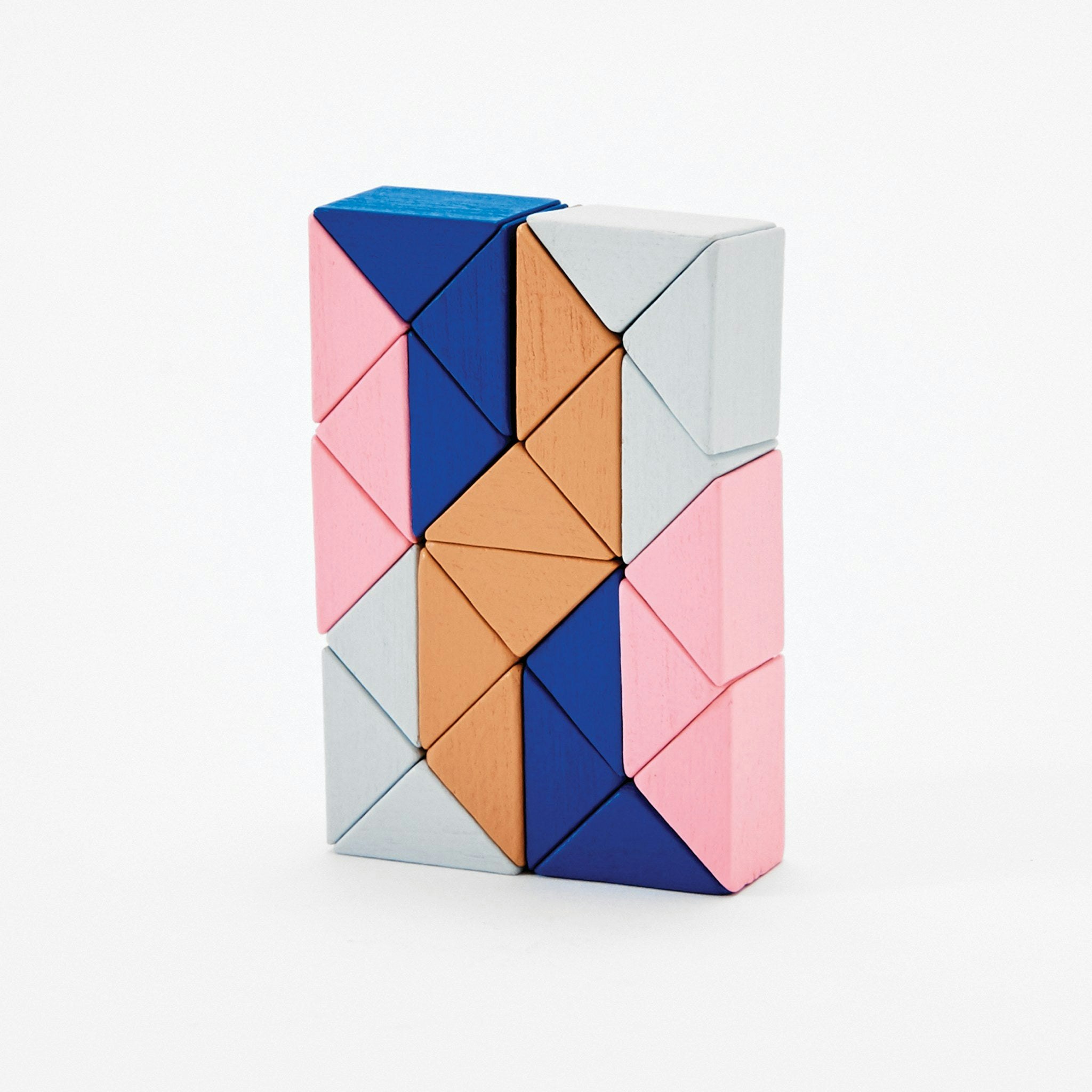 Pink and Beige Snake Blocks by Areaware