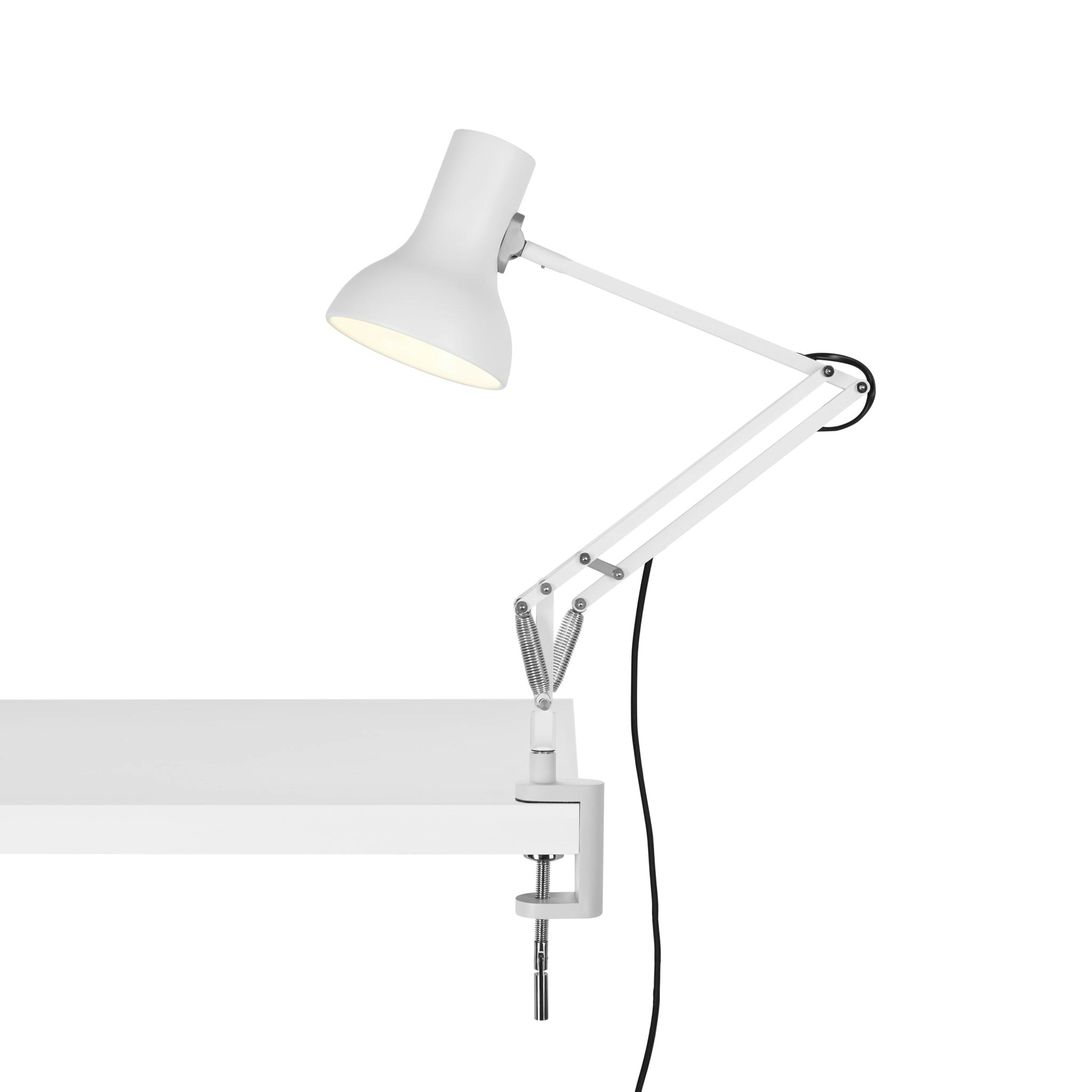 Type 75 Mini Desk Lamp With Clamp and Push Switch by Anglepoise