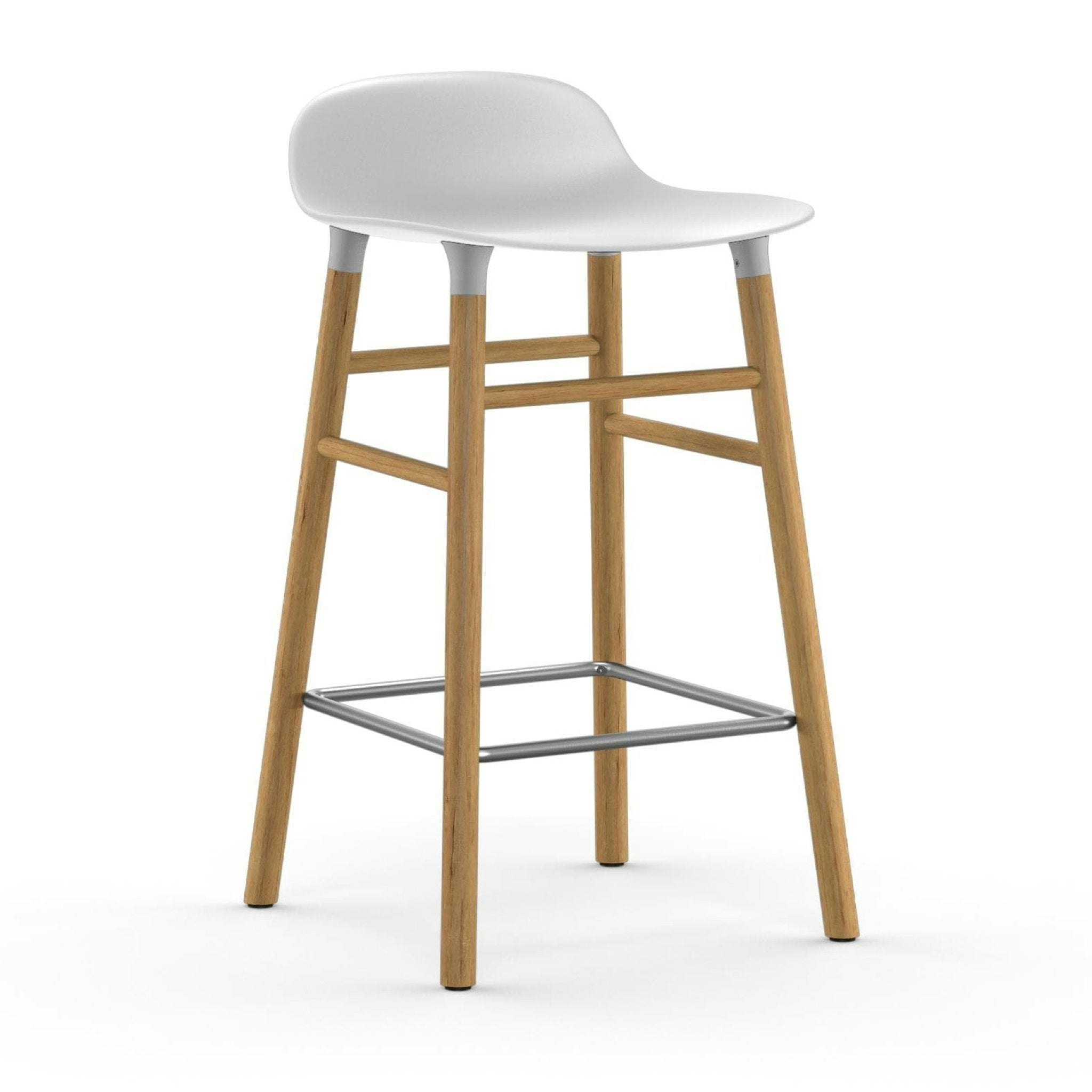 Form Bar Stool with Wooden Base by Normann Copenhagen - Clearance
