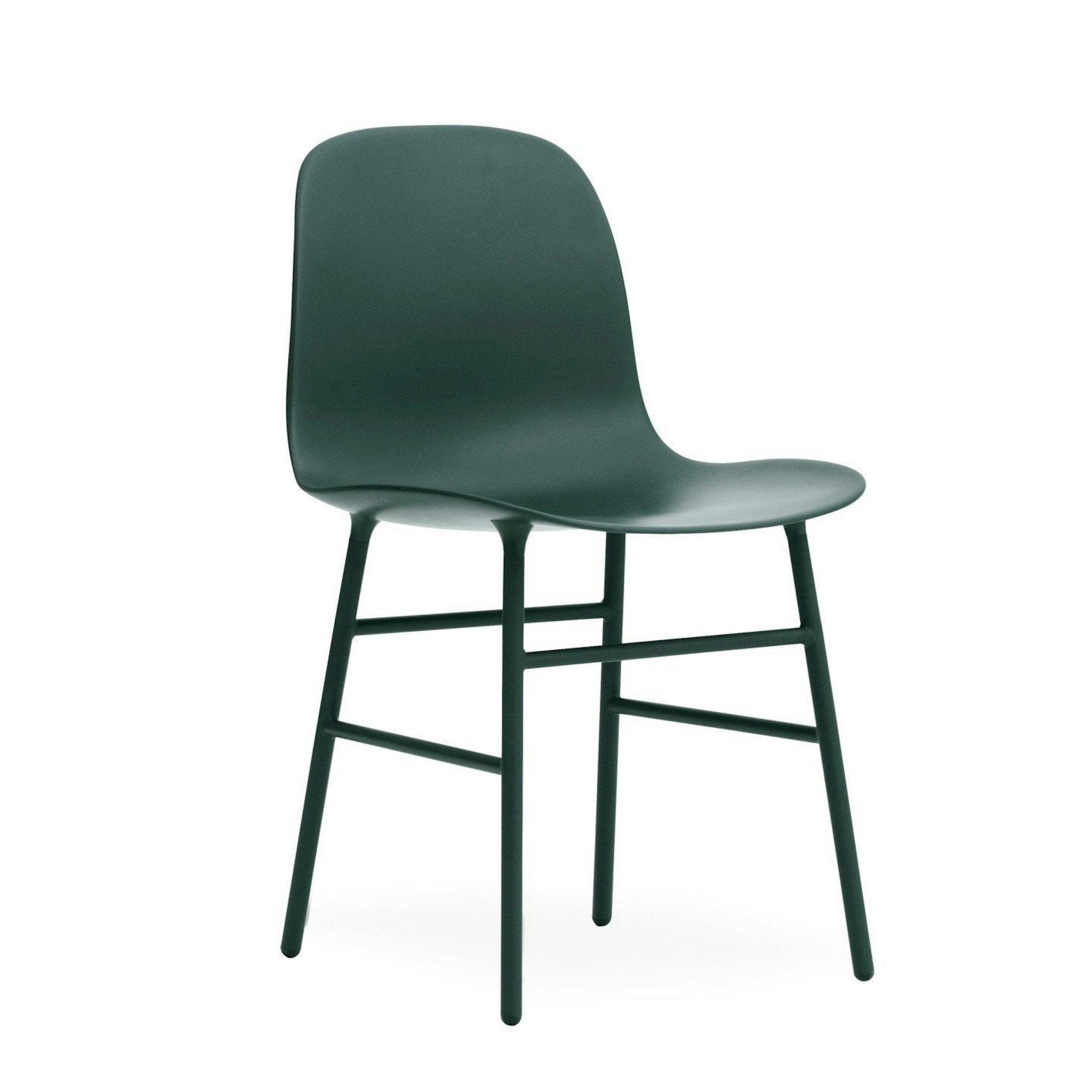 Form Chair with Steel Base / green by Normann Copenhagen - Clearance