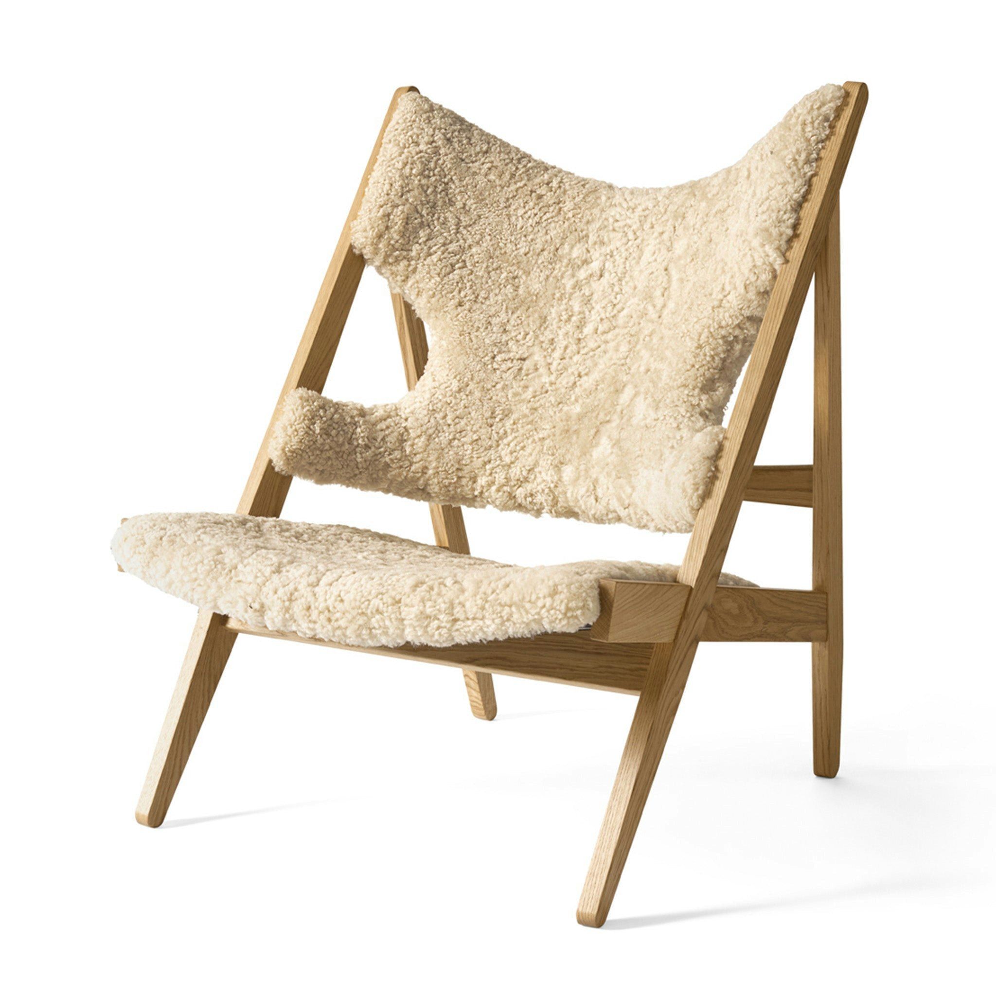 Knitting Chair in Sheepskin by Menu