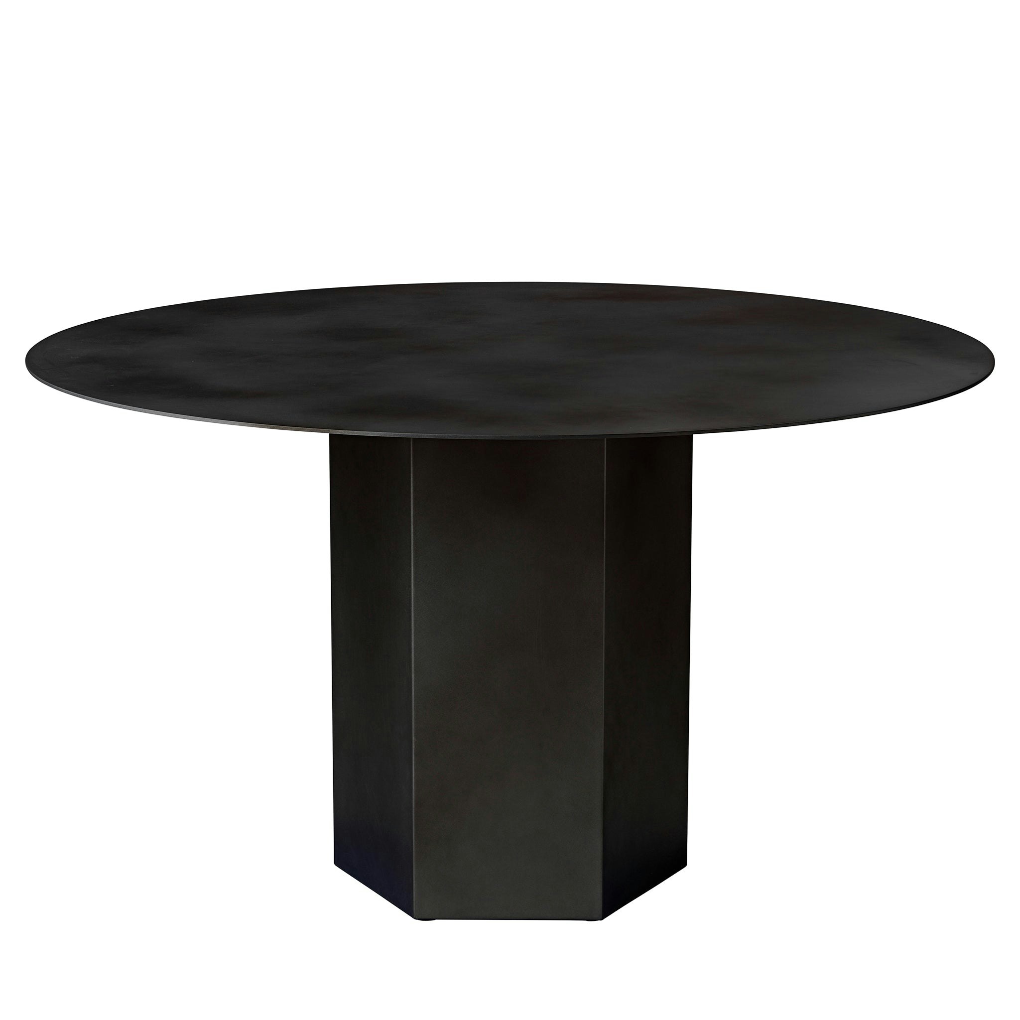 Epic Dining Table Round Steel by GamFratesi for Gubi