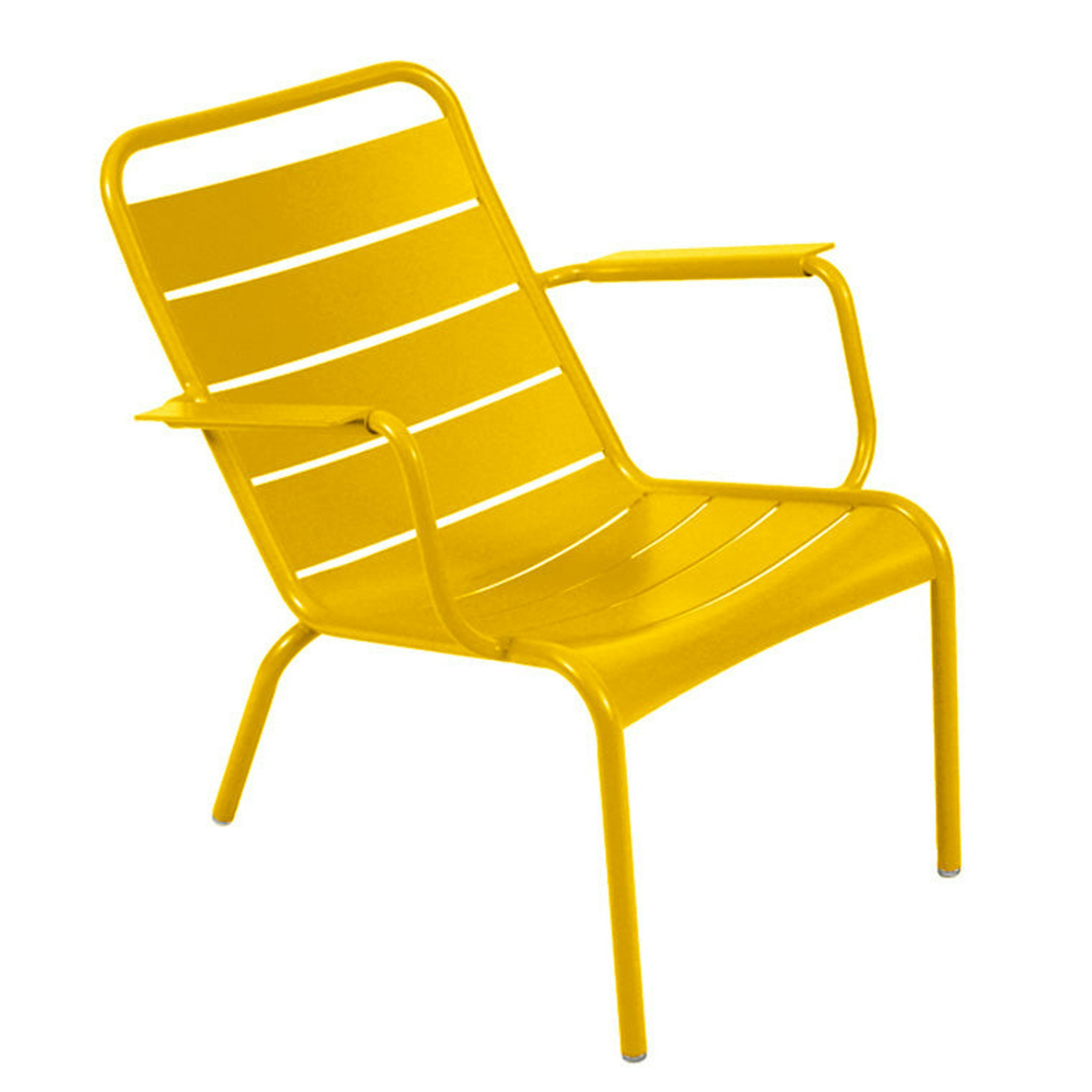 Luxembourg Stacking Low Armchair / yellow by Fermob - Clearance