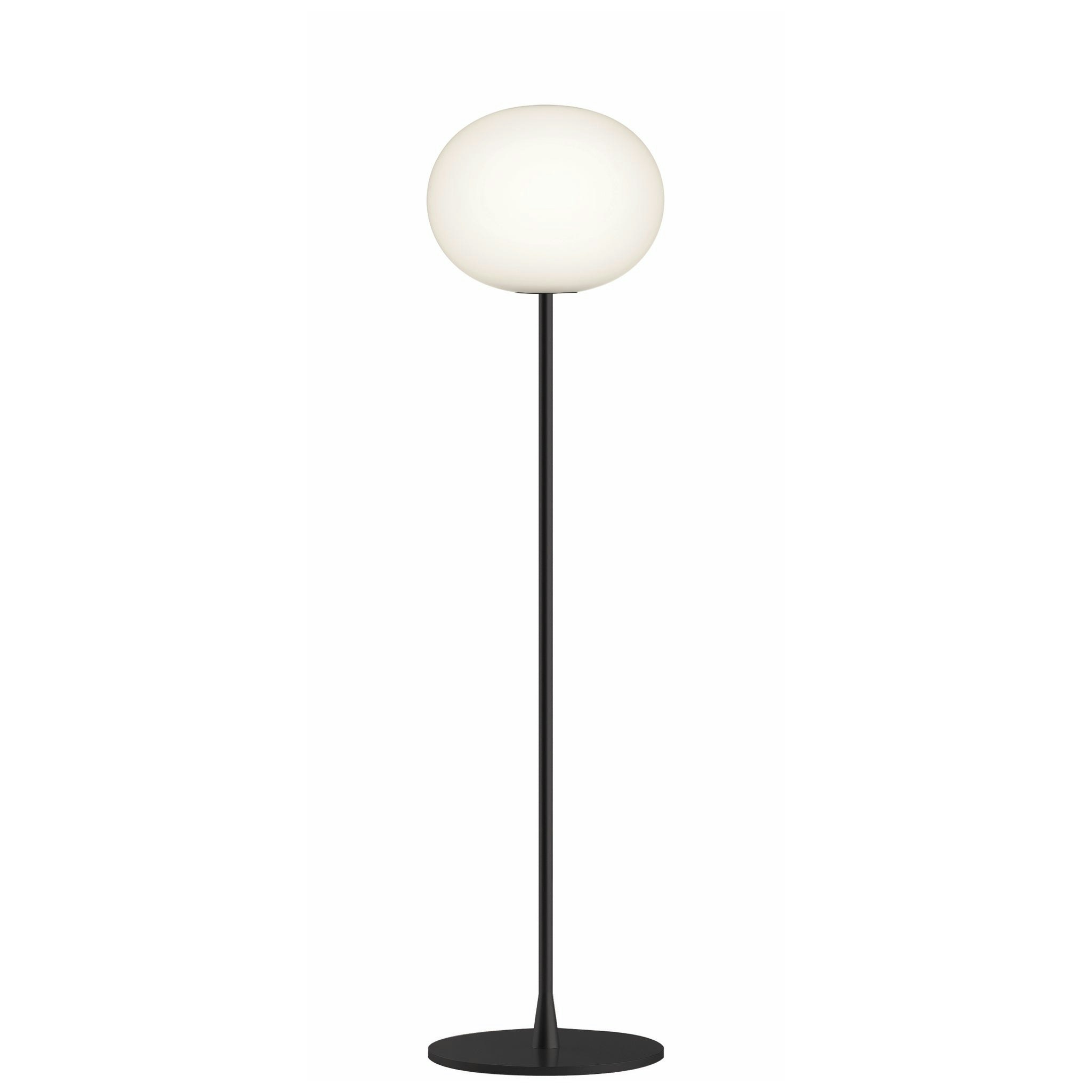 Glo Ball Matt Black Floor Lamp by Jasper Morrison for Flos