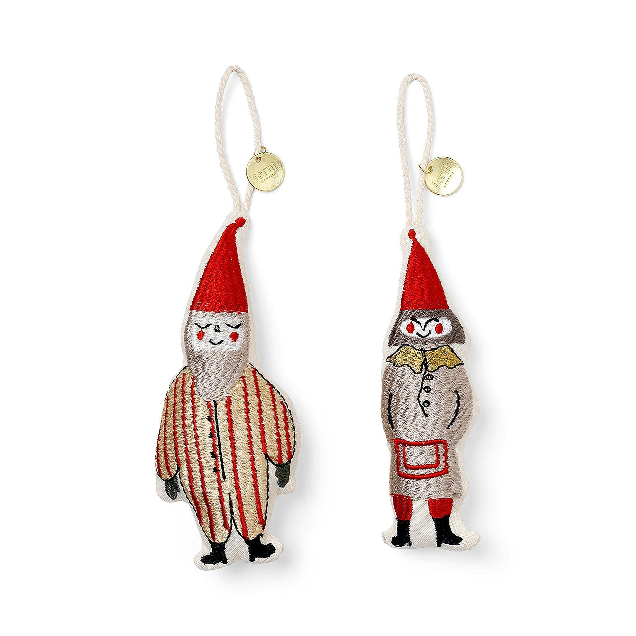Elf Pair Ornaments - Striped by Ferm Living