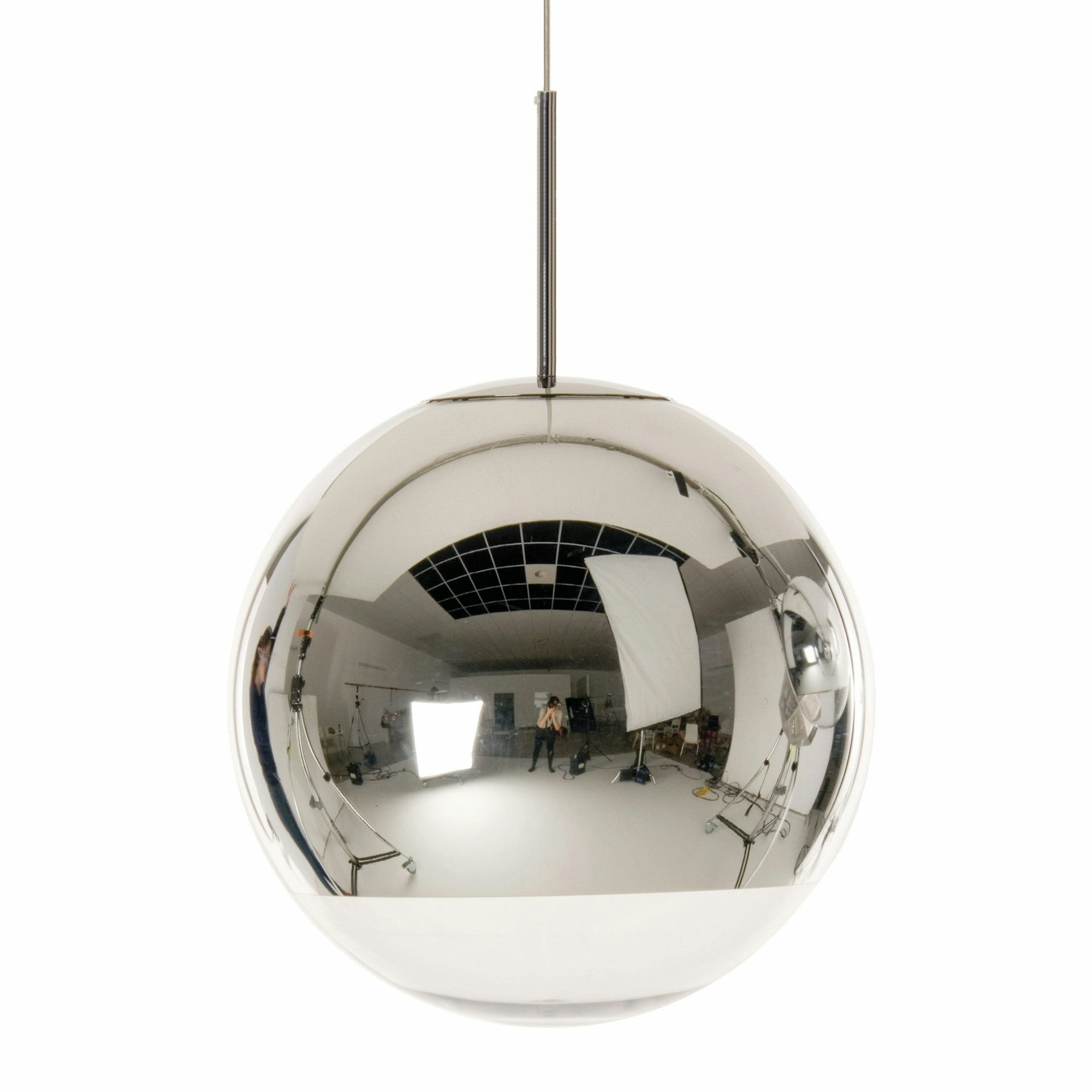 Mirror Ball Chrome Pendant by Tom Dixon